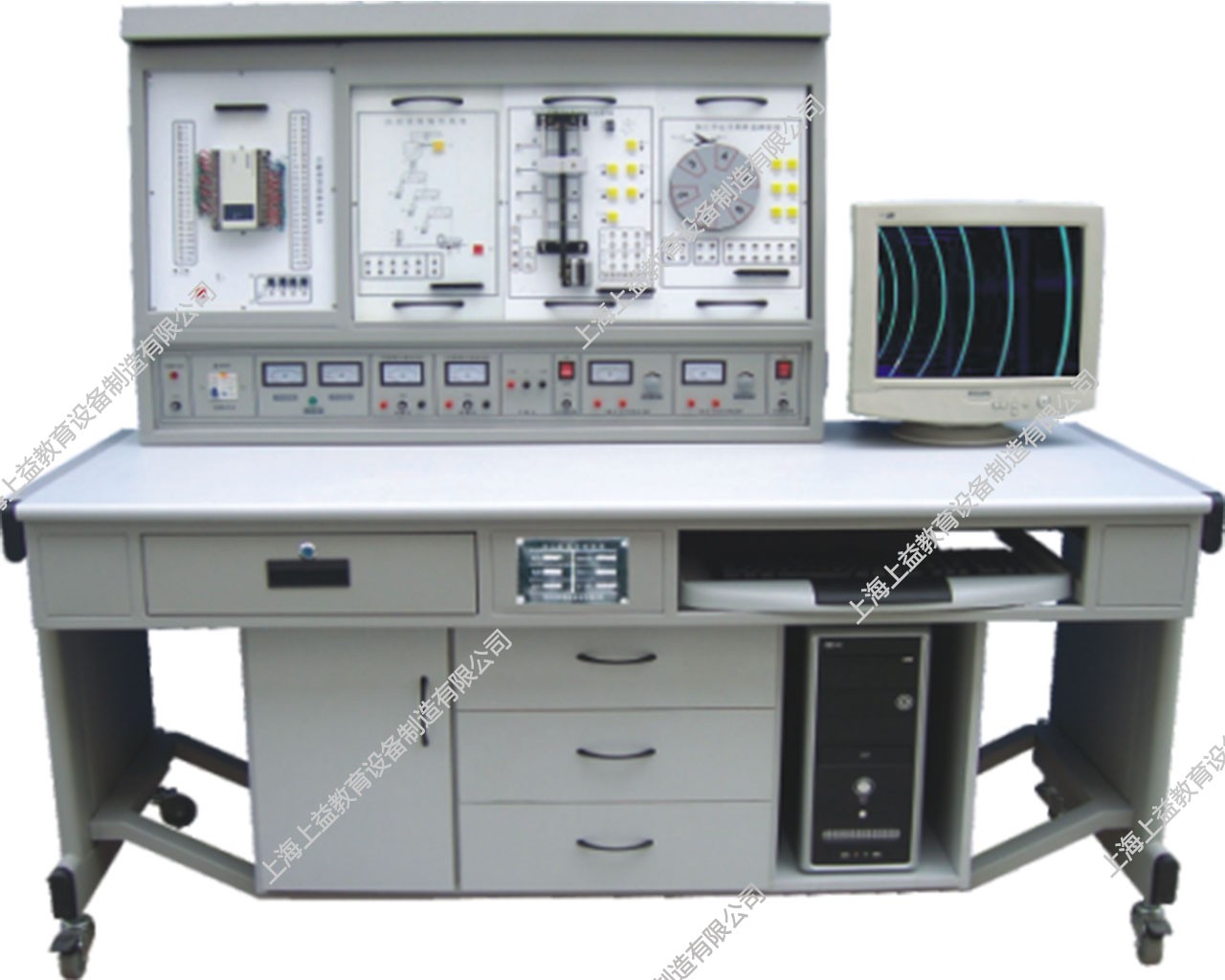 SYPLC-03D 網絡型PLC可編程控制器、微機接口及微機應用綜合實驗裝置（立式、掛箱積木式）